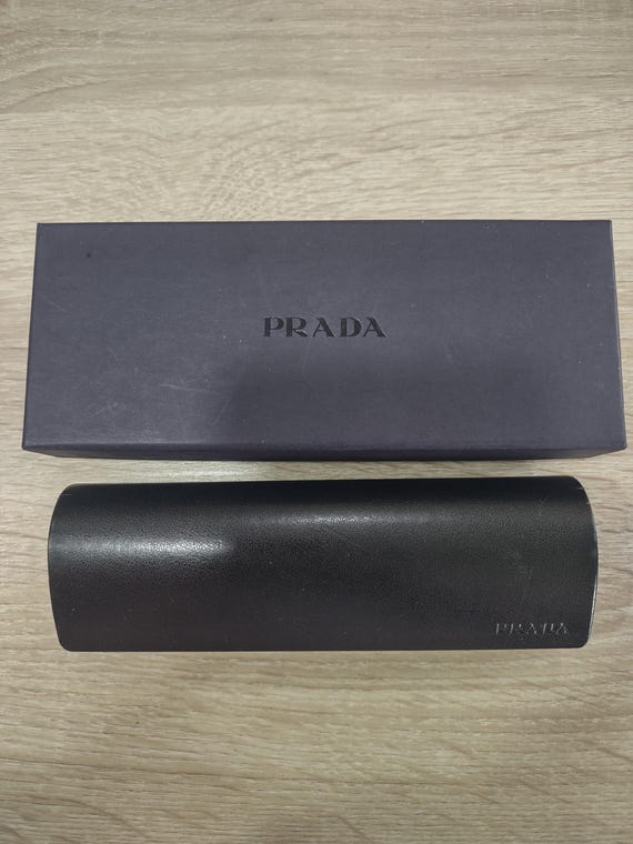 Vintage Prada Rectangular Sunglasses -Black Frame… - image 11