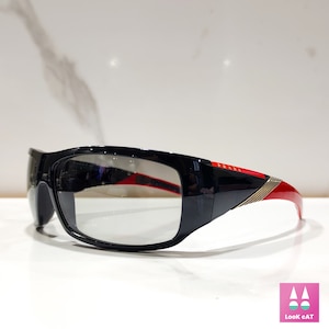 Prada vintage sunglasses SPS 06H lunette brille y2k shades wraparound wrap shield