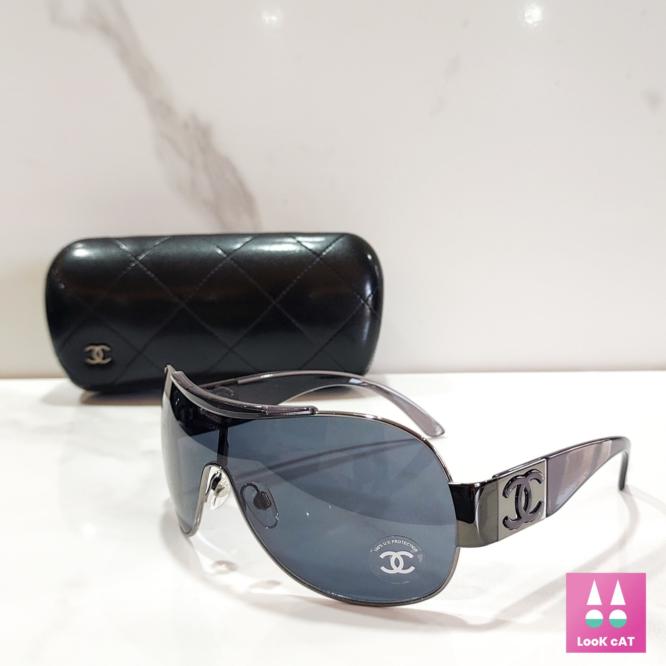 Chanel 4136 Vintage NOS Sunglasses Wrap Shield Lunette  display picture 1