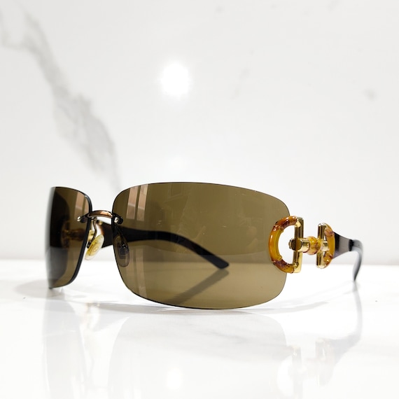 Gucci 2801 Bamboo Wrap Shield Rare Vintage Sunglasses  display picture 1