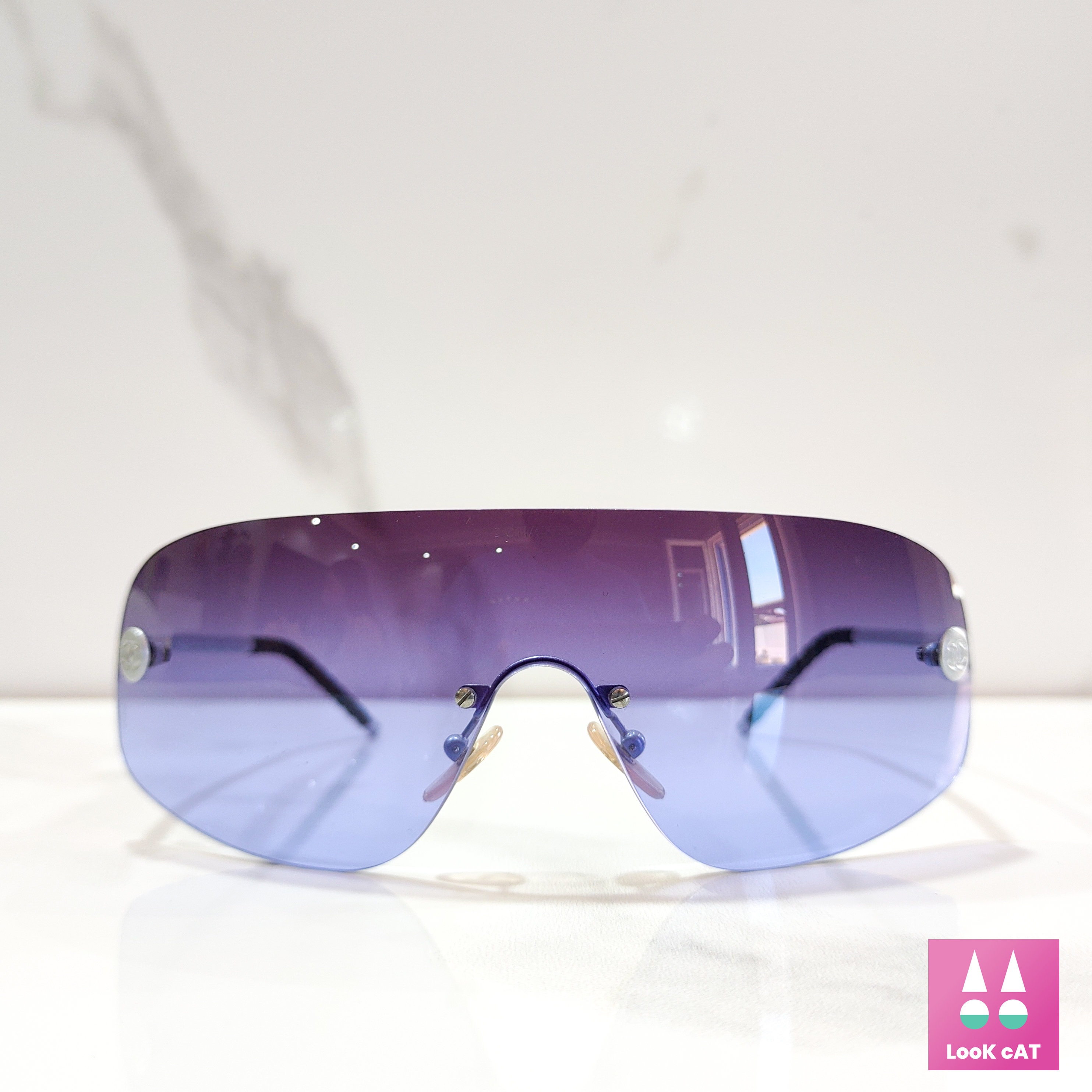 Chanel Modello 4036 Sunglasses Wrap Shield Lunette Brille Y2k -  Israel