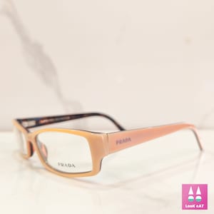 Prada vintage VPR 19L eyeframe eyeglasses Bayonetta style eyewear lunette brille y2k shades rimless light pink
