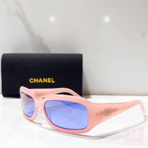 Chanel modello 5064 sunglasses vintage lunette brille y2k shades Rhinestones Pink