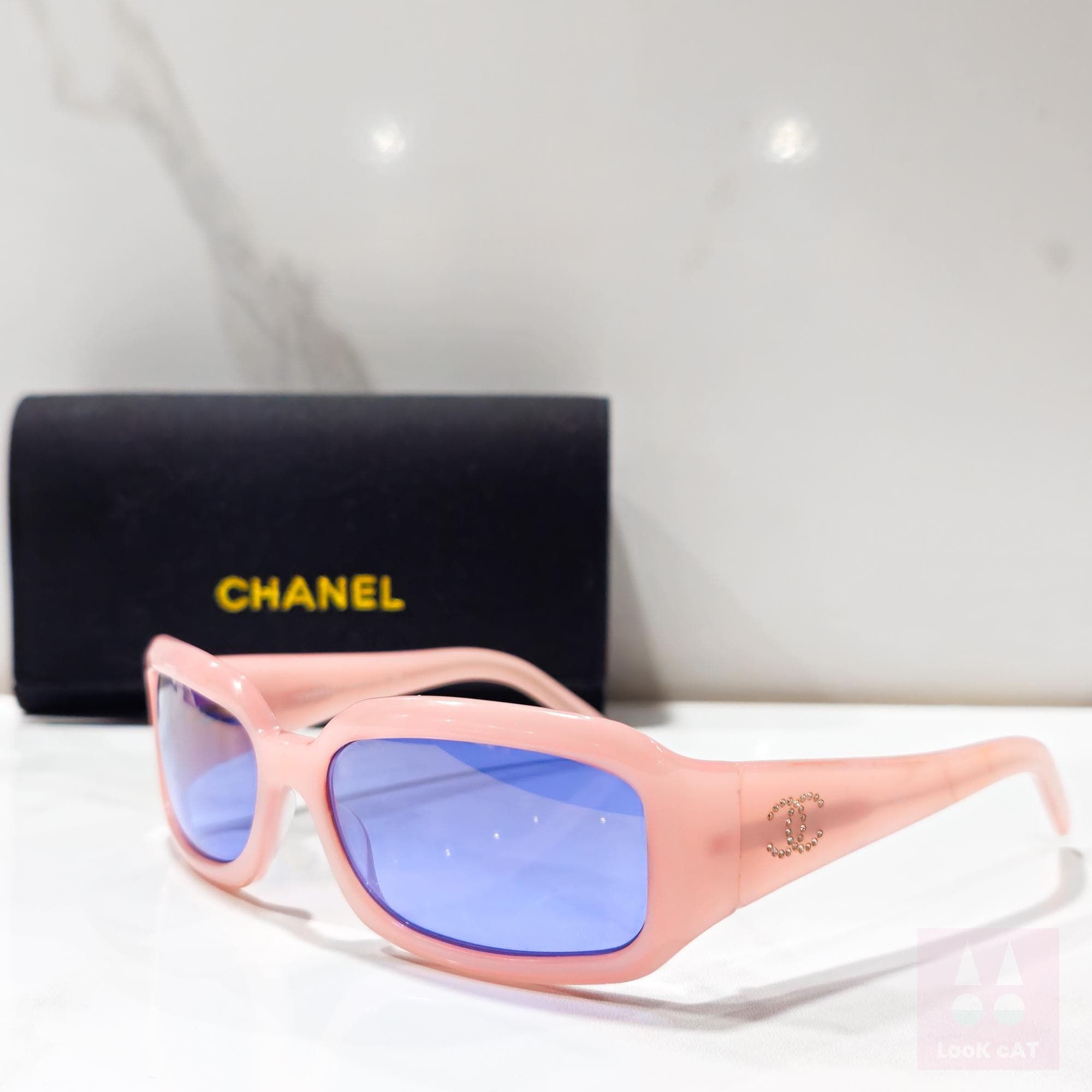Chanel rimless sunglasses rhinestone - Etsy 日本