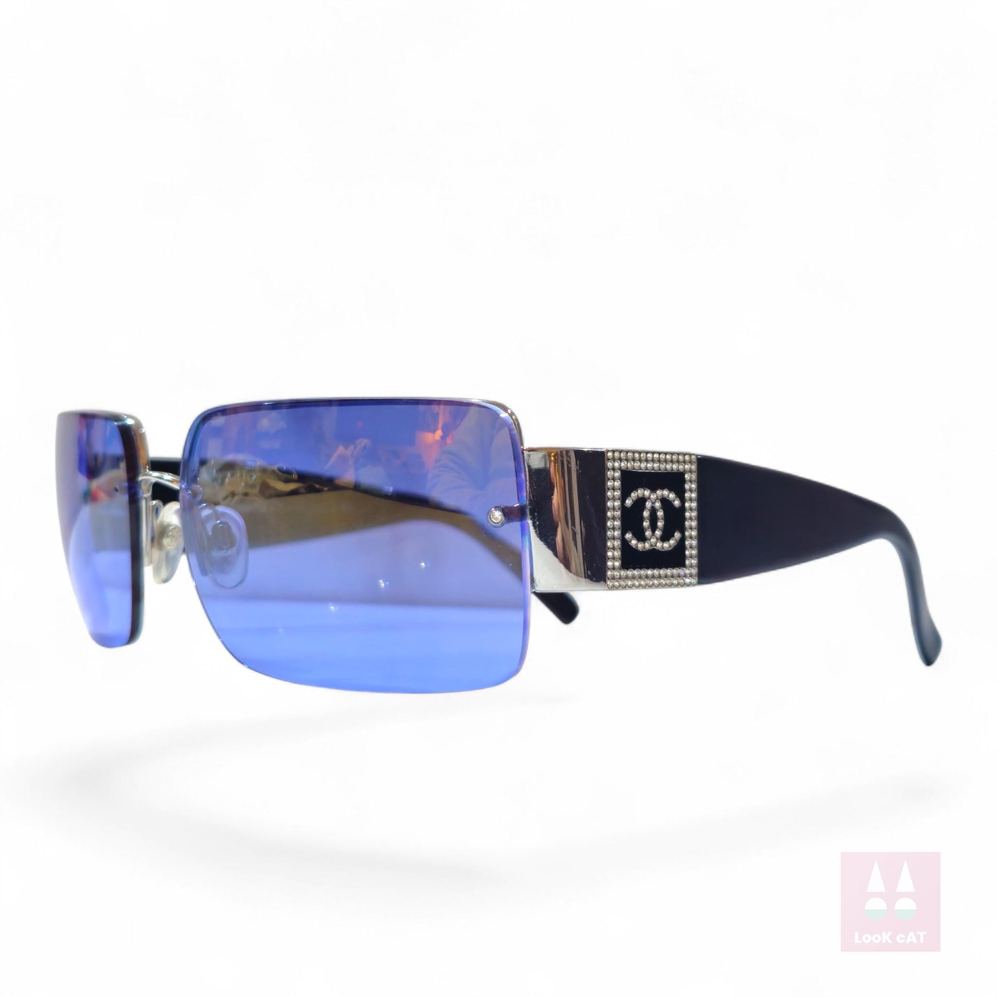 Chanel Rimless Sunglasses Rhinestone - Etsy