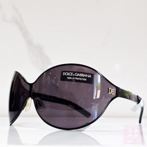 Dolce e Gabbana 892 S Y2K vintage sunglasses oversize NOS occhiali gafas wrap shield