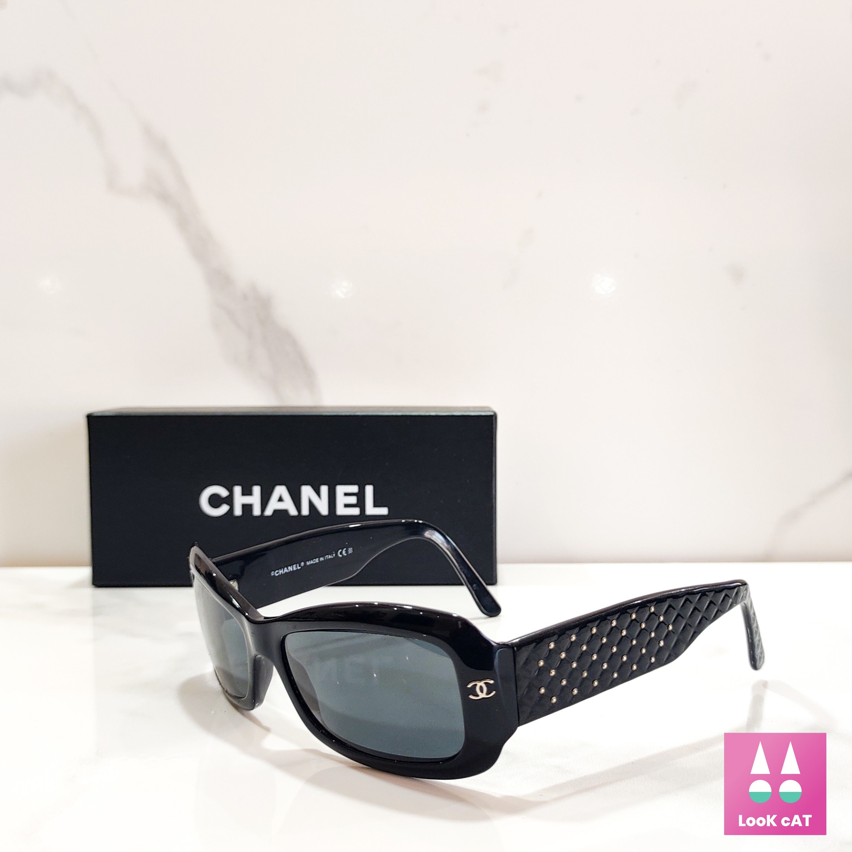 CHANEL, Accessories, Vintage Chanel Rimless Sunglasses Clear Brown Gold