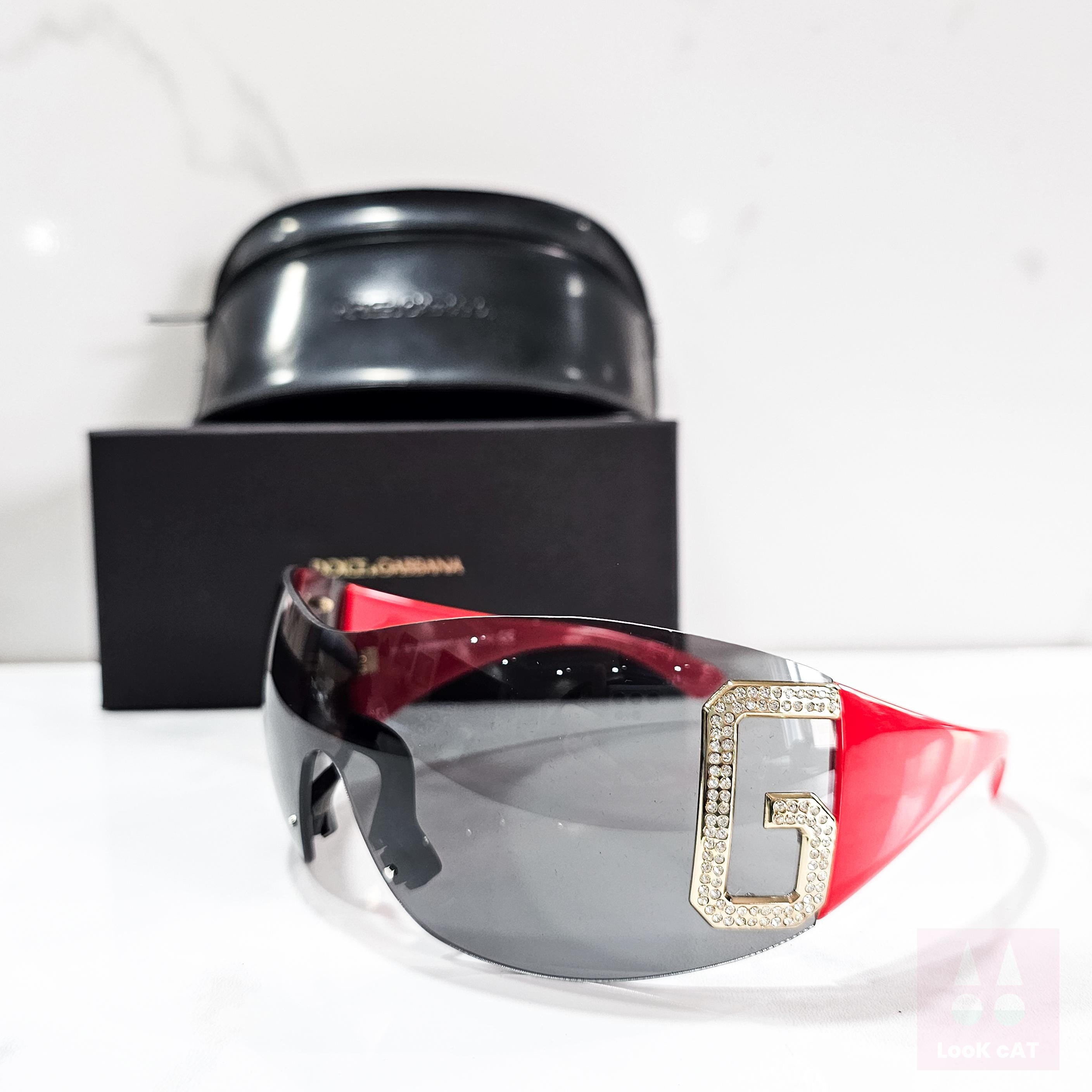 Dolce E Gabbana 893S Y2K Wrap Shield Vintage Sunglasses Occhiali