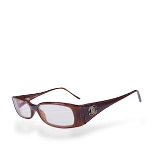 Vintage Chanel rectangular eyeglasses - Y2K 2000s - mod 3094 - slim narrow shape style Bayonetta secretary