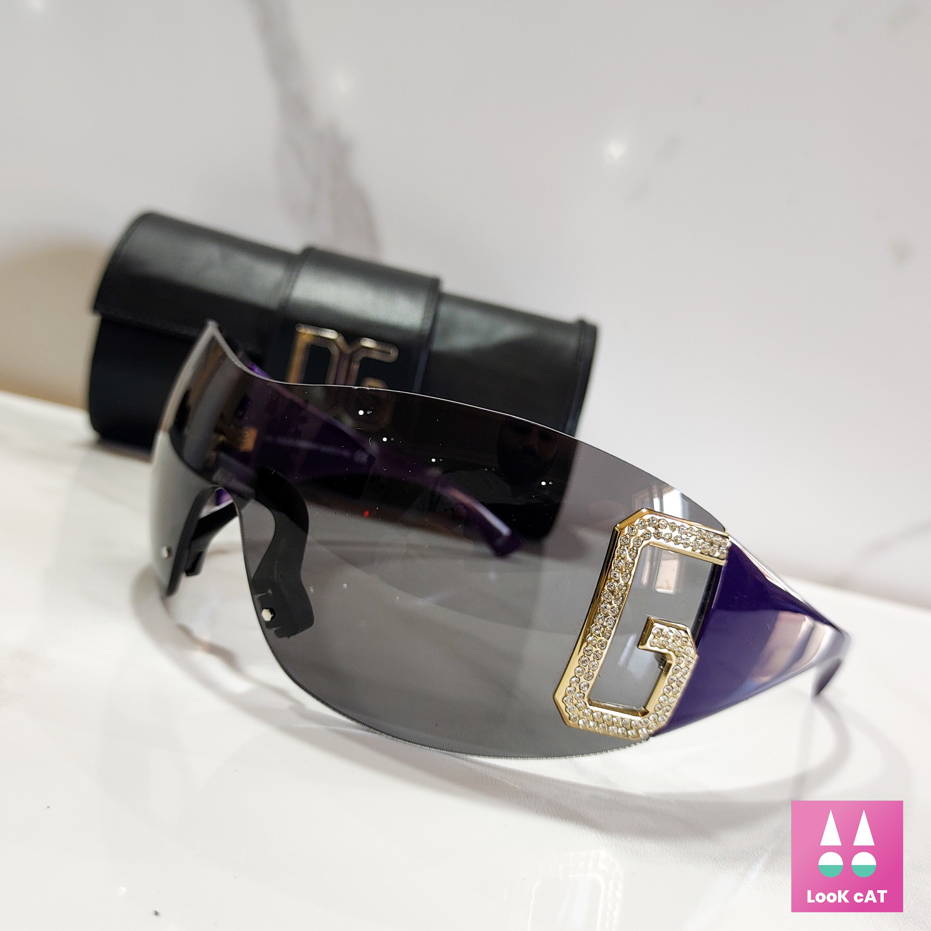 Dolce E Gabbana 893S Y2K Wrap Shield Vintage Sunglasses