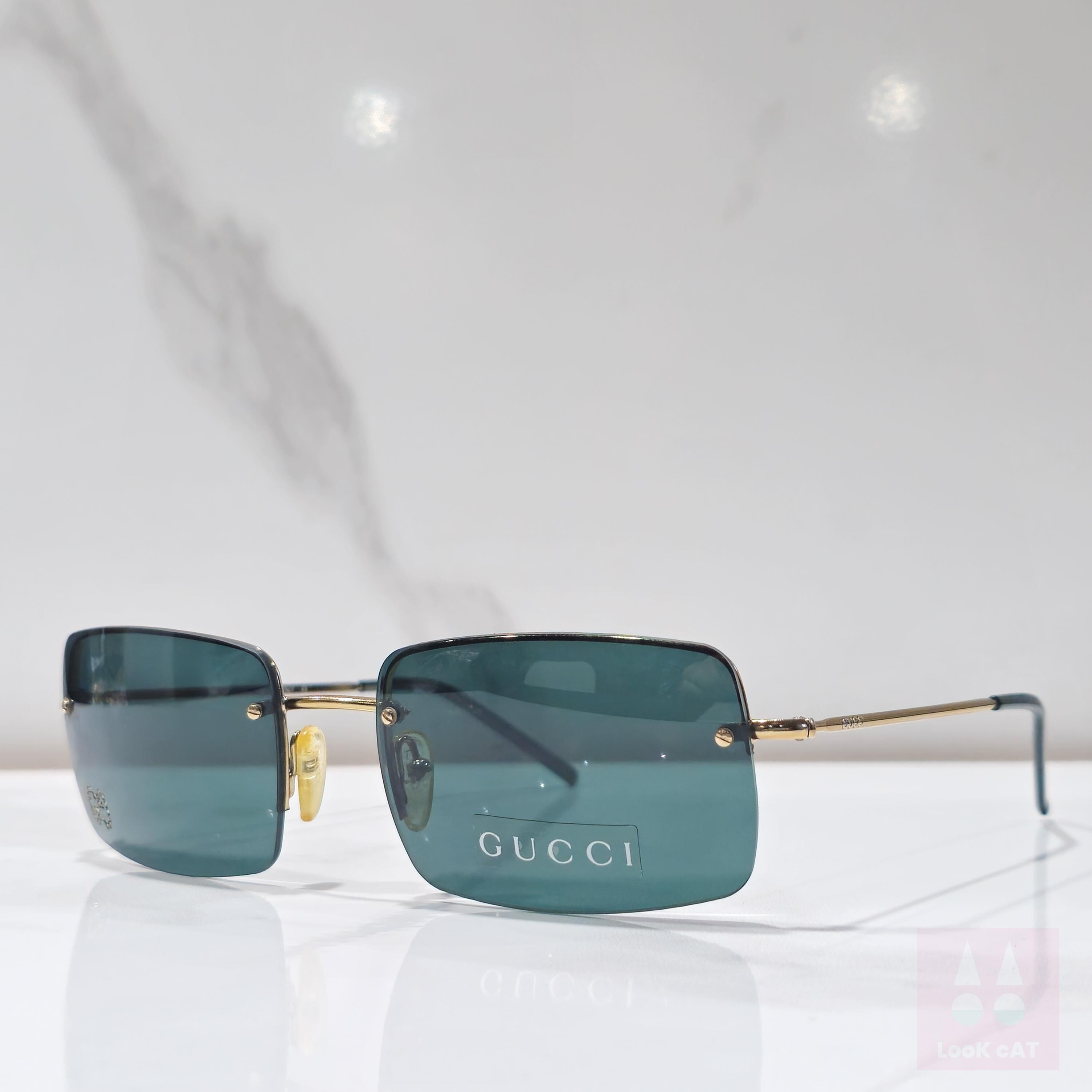 小物 GUCCI rimless linestone sunglasses y2k Gucci 1653 Strass Vintage Sunglasses Rimless Rhinestones NOS