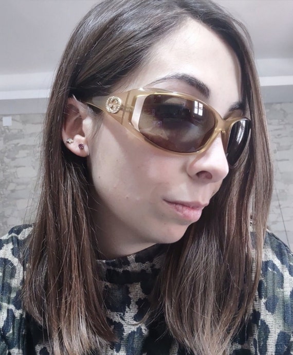 Gucci 2989 strass rare vintage sunglasses wrap sh… - image 6