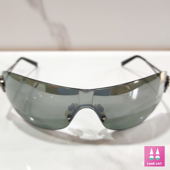 Versace N 30 Vintage Sunglasses Wrap Shield Y2K 2000s