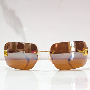 Chanel Mod 4017 Sunglasses Big C Swarovski Rare Lunette