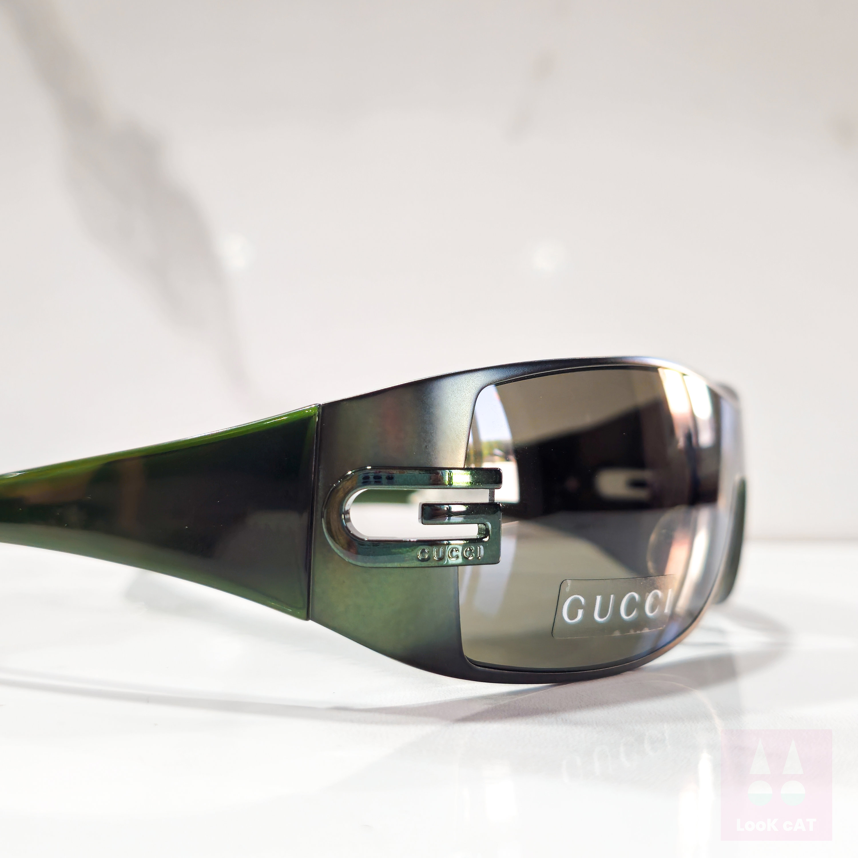 ✨ VINTAGE Gucci GG 1823/S Studded Wrap Sunglasses - Y2K Shield ✨