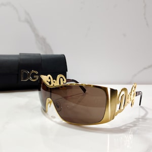 Dolce E Gabbana 6019 Y2K Vintage Sunglasses Wrap Shield  display picture 3
