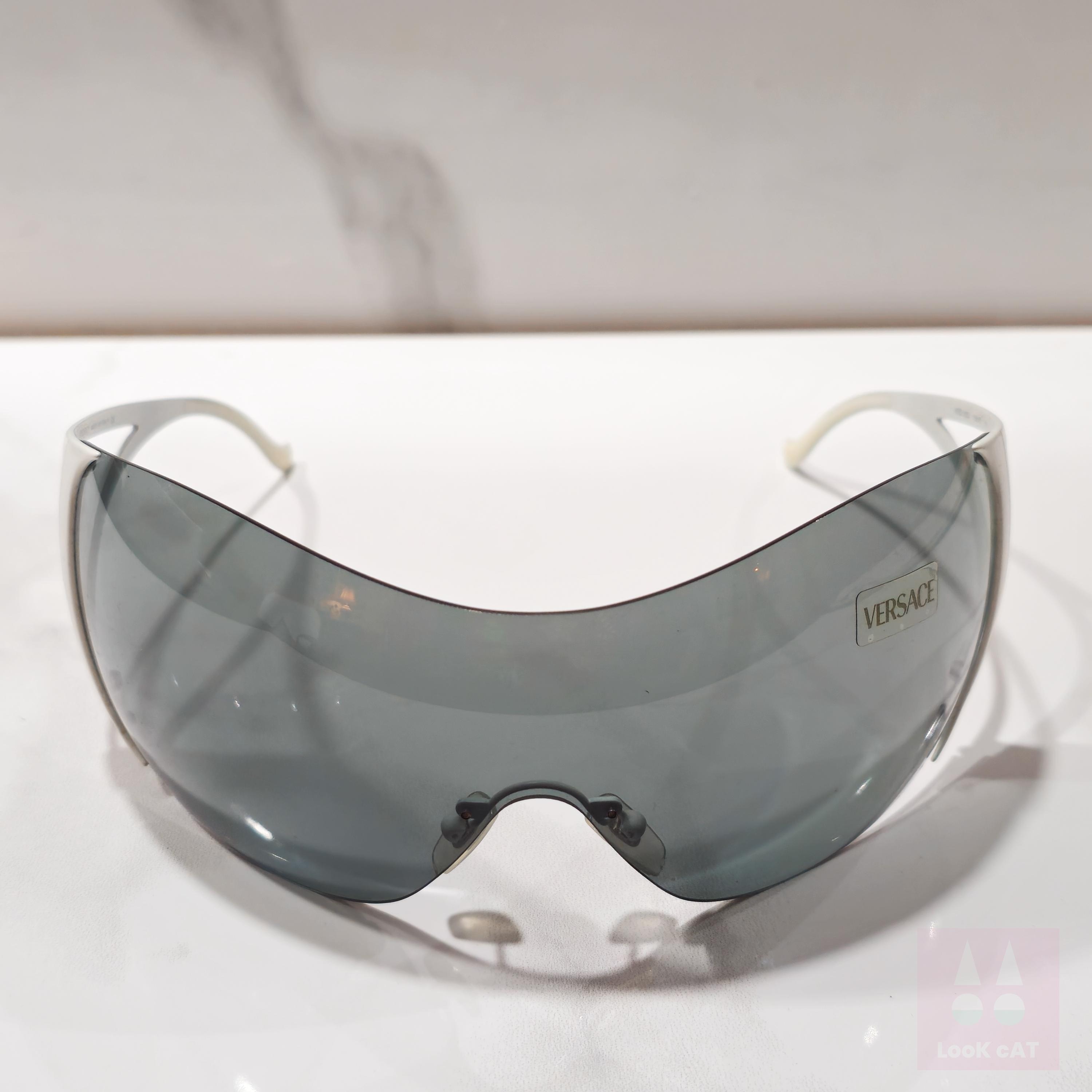 Versace 2022 Vintage Sunglasses Y2K Wrap Shield Wraparound