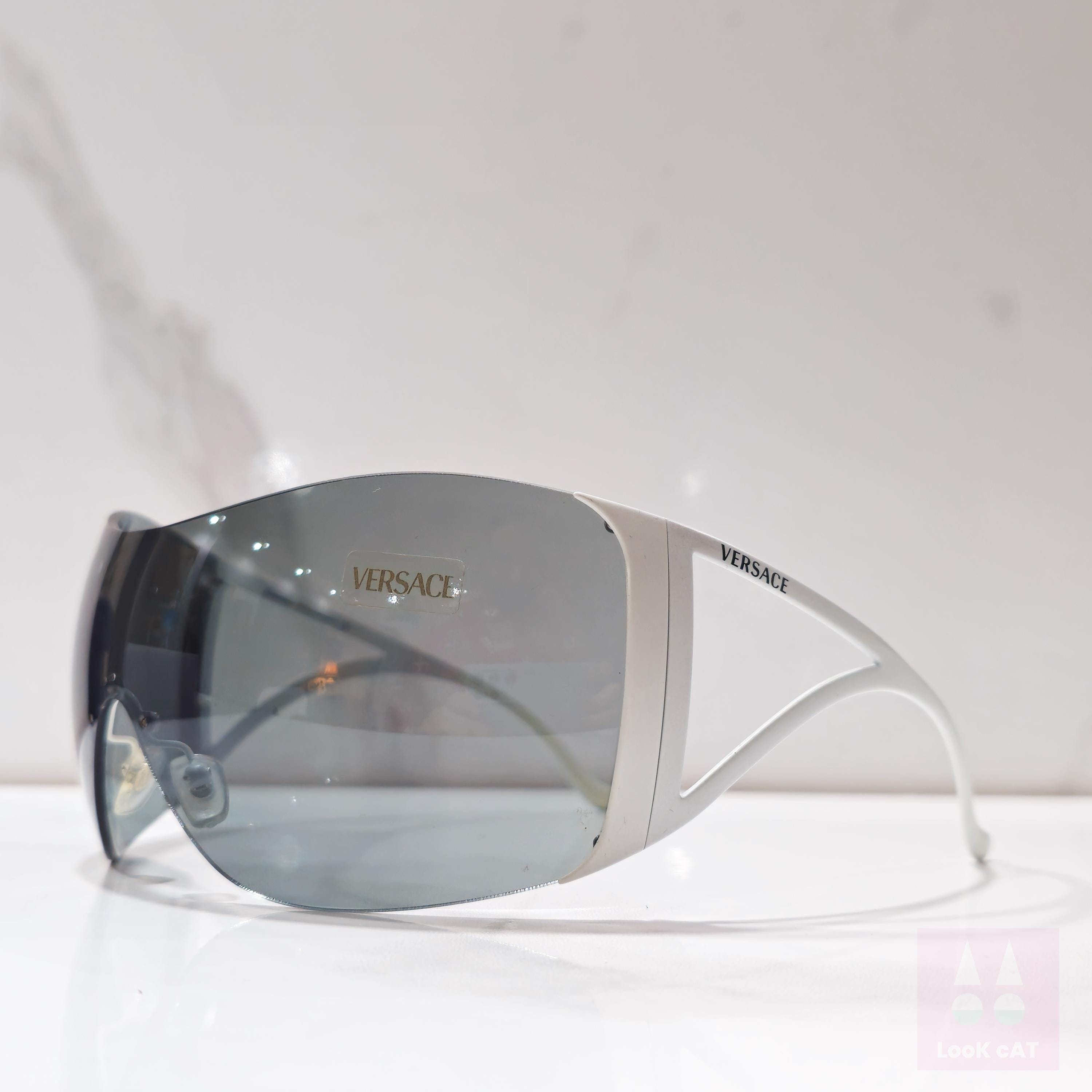 Versace 2022 Vintage Sunglasses Y2K Wrap Shield Wraparound