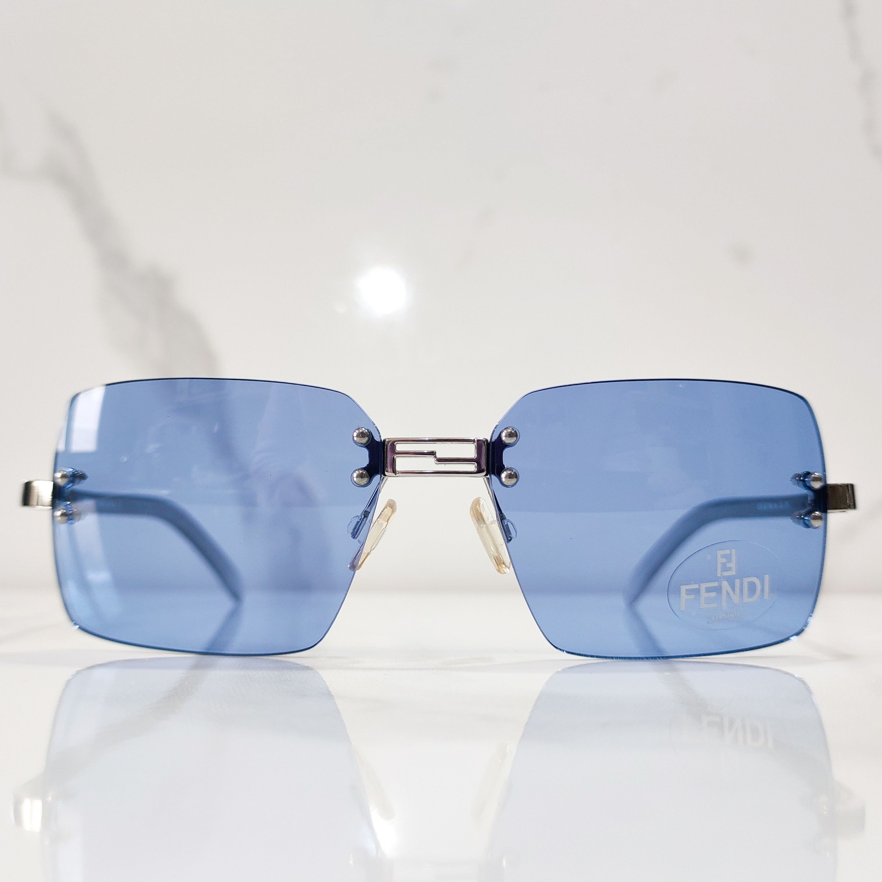 Fendi Modello SL7300 Sunglasses Lunette Brille Y2k Shades Rimless