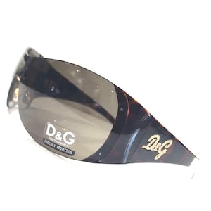 Dolce e Gabbana 8037B Y2K vintage sunglasses occhiali gafas wrap shield NOS never used