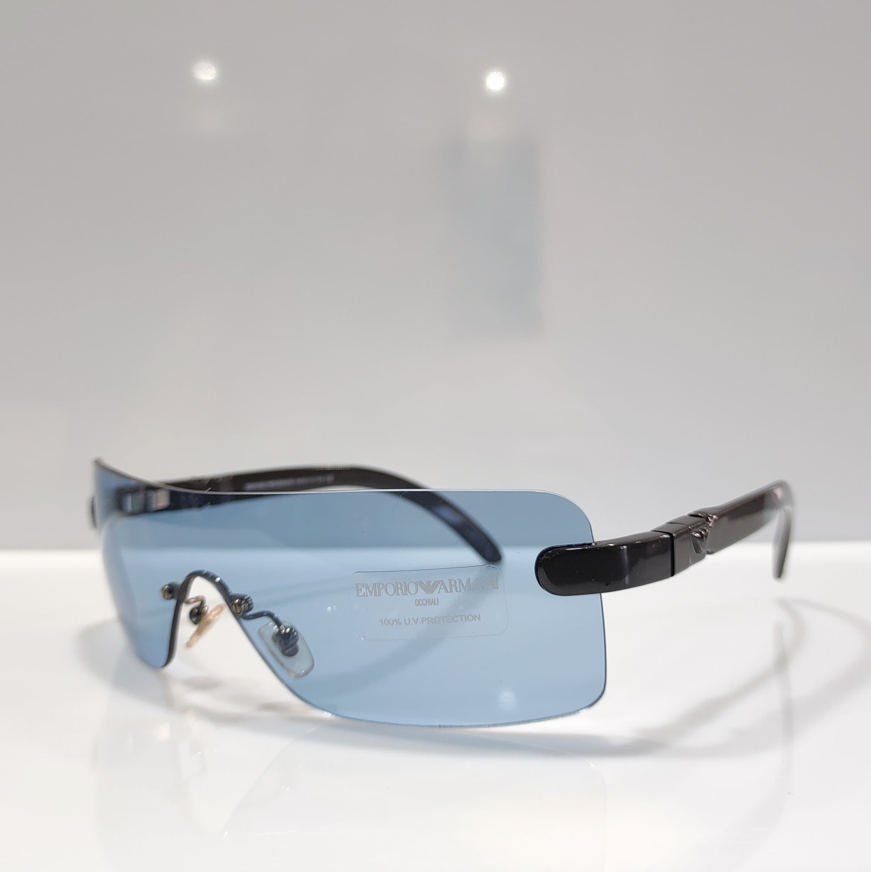 Armani 632 S Sunglasses Wrap Shield Lunette Brille 90s Y2k 
