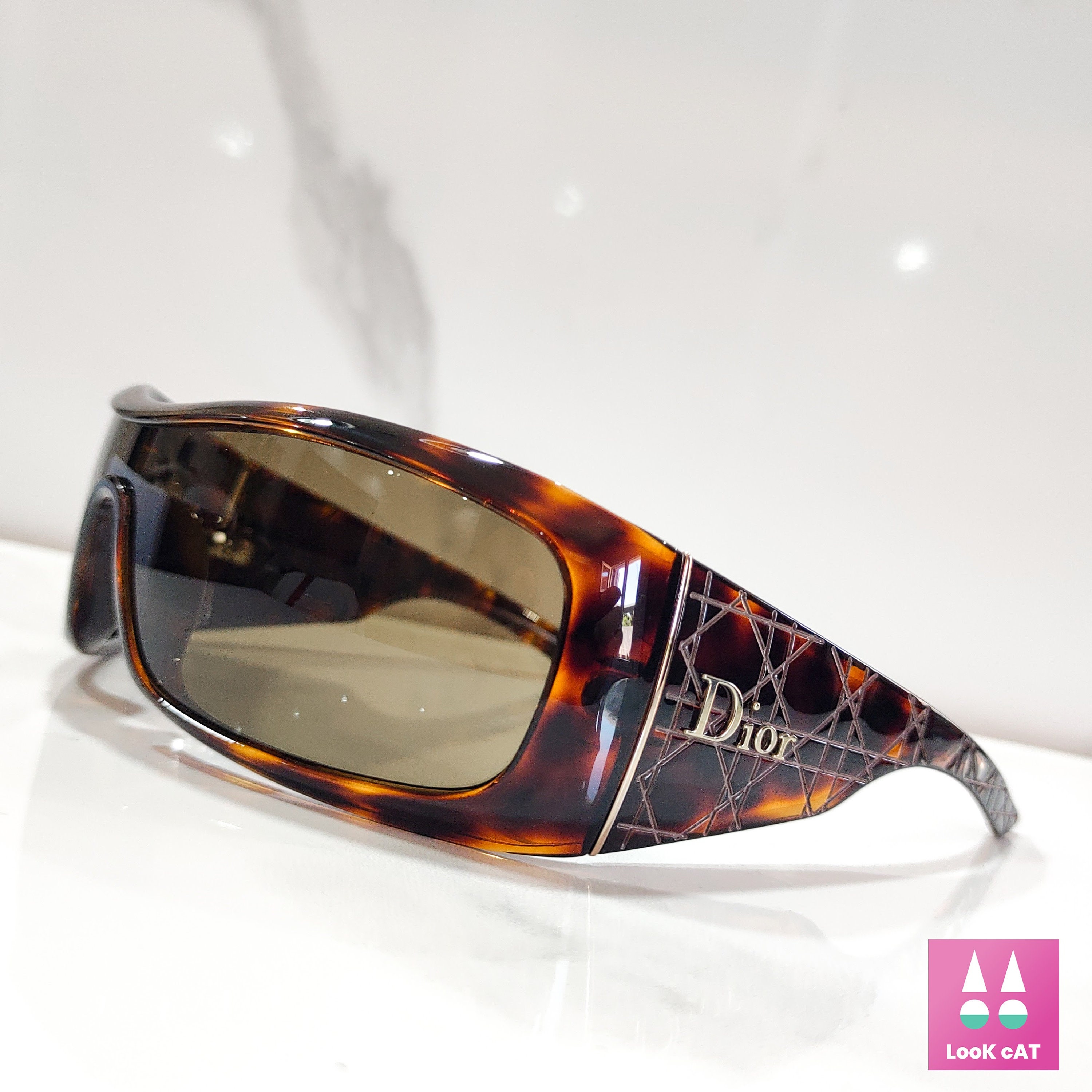 Christian Dior Cannage 2 NOS Vintage Sunglasses Occhiali Gafas Y2k 