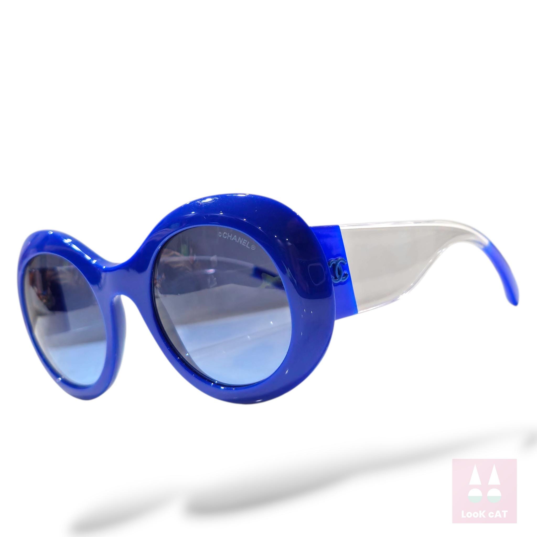 Chanel Vintage Sunglasses - Mod 5285, 2000s Shades Oversize - Blue