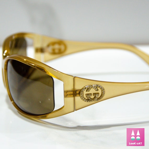 Gucci 2989 strass rare vintage sunglasses wrap sh… - image 4
