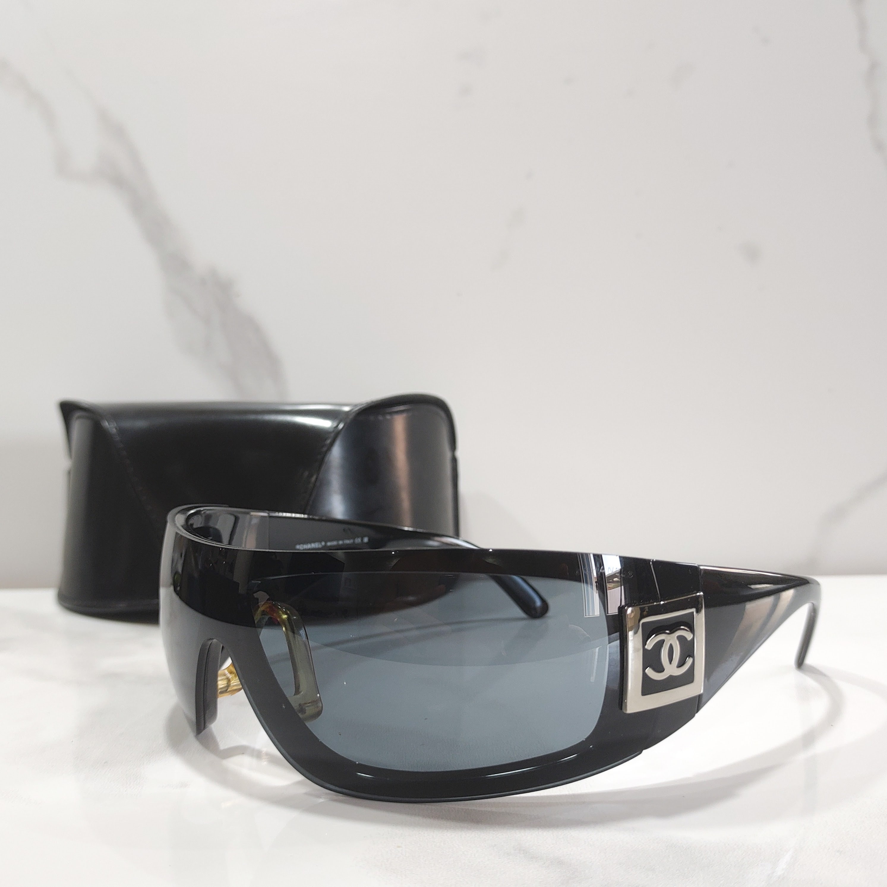 【m＊即日発送可能です】CHANEL Chanel Modello 5085 Sunglasses Wrap Shield Lunette Brille Y2k