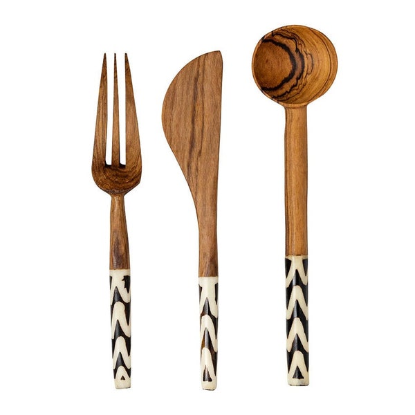 Wood Cutlery Etsy