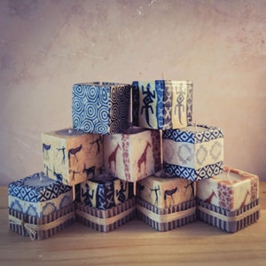 African candles - Fair trade mini cube candles - Swazi candles