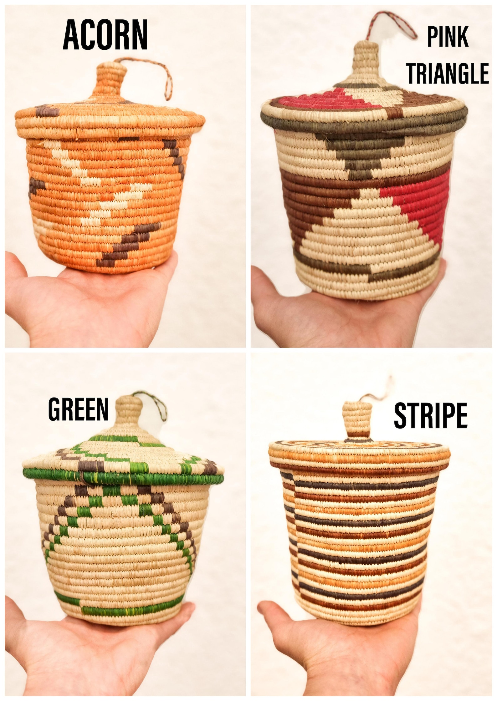 Woven Basket With Lid Small Storage Baskets African Etsy
