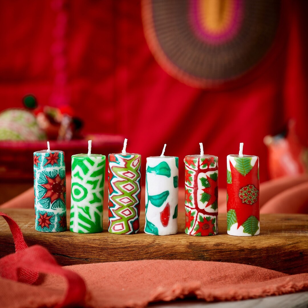 Christmas Mini Candles Fairtrade and Ethical Candle Set UK