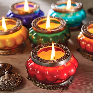Scented candle in glass jar, natural soy wax candles, decorative Indian candles, ethical jar candle, Fair trade gifts, organic soy wax