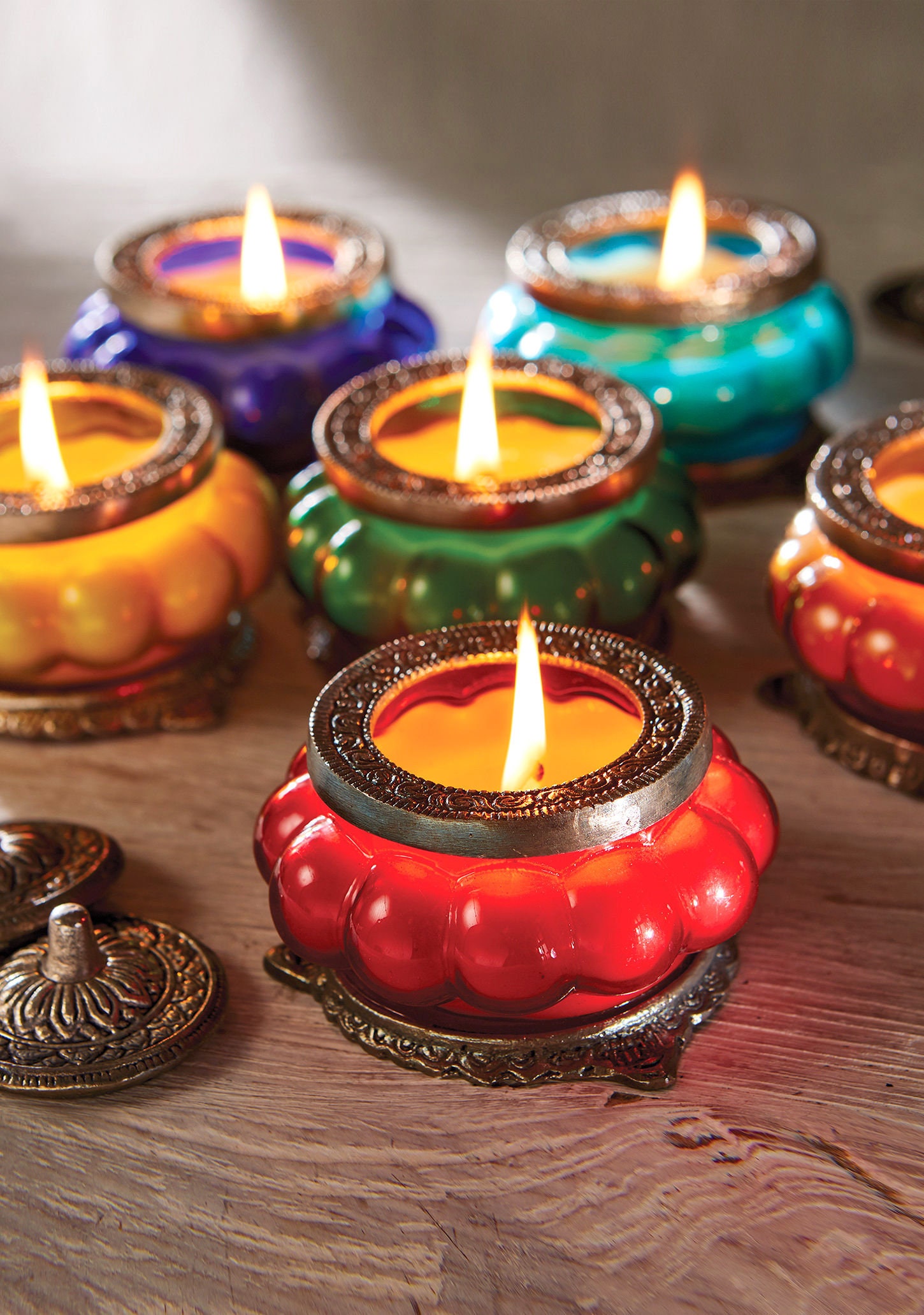 Set 4 Candele Profumate In Vetro | Cera Di Soia Naturale E Oli Essenziali | Fragranze: Lavanda, Tè Zen, Betulla Finlandese, Camomilla | Regalo Elegante