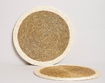 Tovaglietta tessuta con finiture colorate / tovaglietta rustica / arredamento Boho