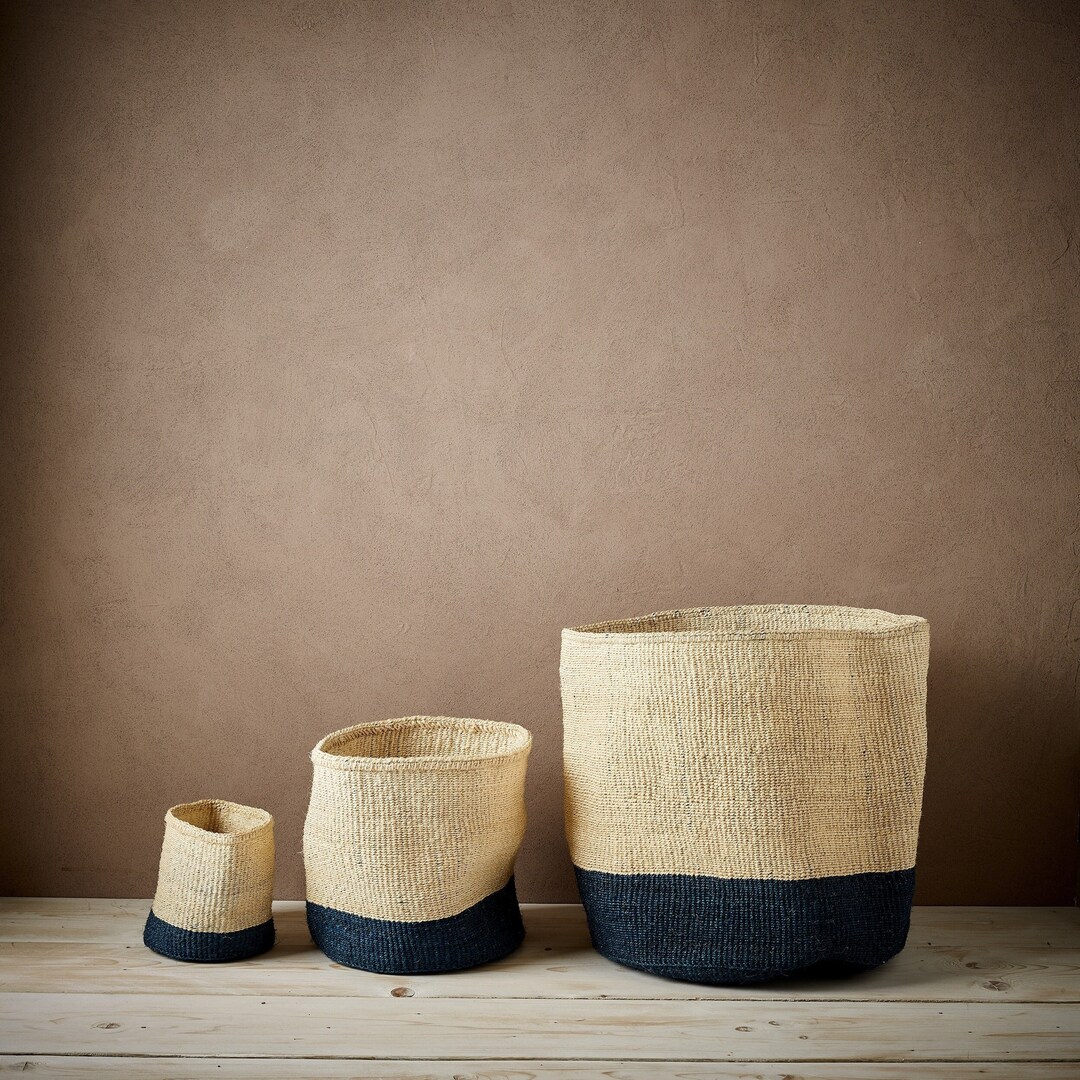Kenyan Storage Baskets - Hand-woven Ethical Baskets in Various Sizes W ...