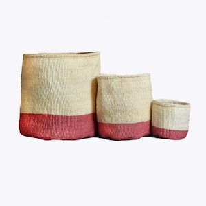 Pink Storage Baskets | Woven | Sisal | African Inspired Decor | Blanket Storage | Storage Solutions | Shoe Storage Basket | Kenya