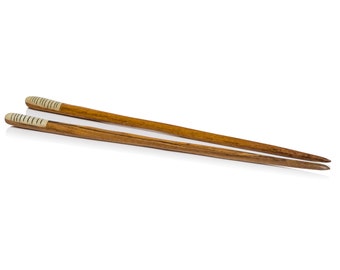 Olive Wood Chopstick gift set; Hand carved Natural Wooden chopsticks with bone insert; Kenyan Eco gifts; Sustainable kitchen wood.
