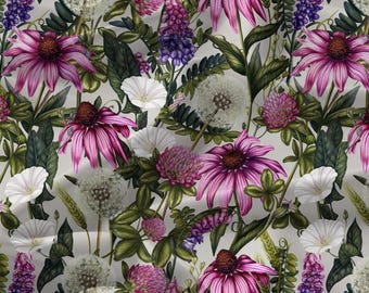 0145# 4 stretch way polyester spandex flower fabric Print works dancewear, swimwear, bikini, leggings, gym, costume, diy, sold by yard