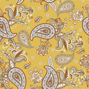 206# 4 stretch way Newest paisley fabric print -Polyester Spandex Matt-works bikini, dancewear, Support to Custom Print,Price By Yard