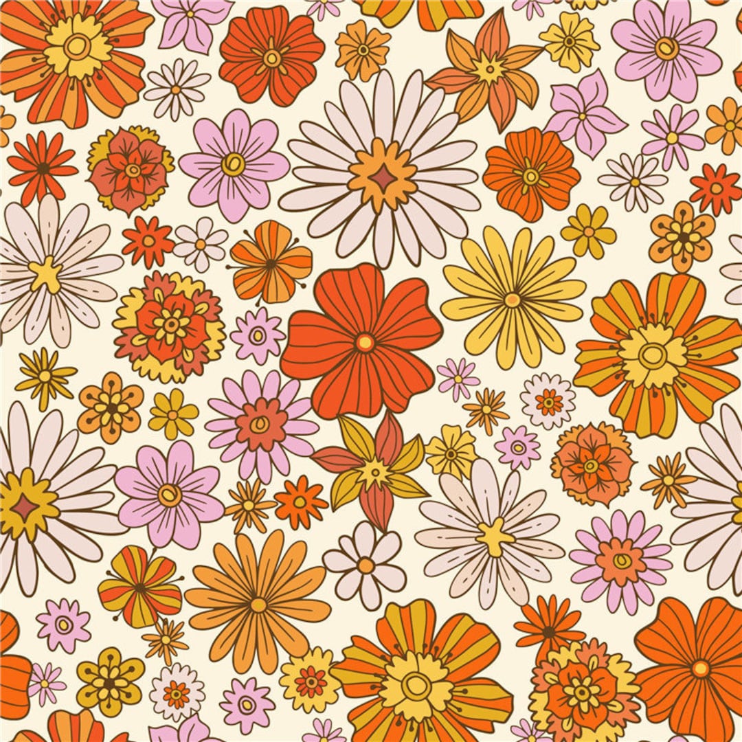 8257 4 Stretch Way Flower Print Design Polyester Spandex - Etsy