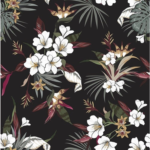 Matt Support to Custom  print NO MOQ 7442# 4 stretch way newest tropical design Polyester Spandex print Price Sold By Yard