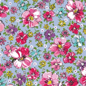 432# 4 stretch way small flower fabric printing- Polyester Spandex Matt - support your pattern Custom print - Price Sold By Yard