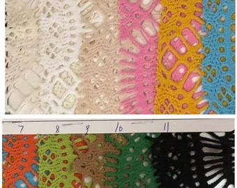 CX10220# Stretch polyester spandex hollow hole lace fabric 150gsm works bikini, clothes, dress, cappa, accessories, diy, swimsuit, sold yard