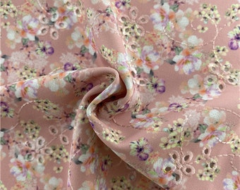 E8586 # 4 Stretch way embroidery spandex Print Width 125CM - 82 Polyester / 18 Spandex works Swimwear, bikini, clothes price sold by yard