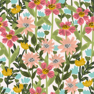 9998# 4 stretch way newest flower print- Polyester Spandex Matt- Support Custom print- ideal for your swimwear, bikini, outfit, Sold by Yard