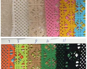 CX10221# Stretch polyester spandex hollow hole lace fabric 140gsm works bikini, clothes, dress, cappa, accessories, diy, swimsuit, sold yard