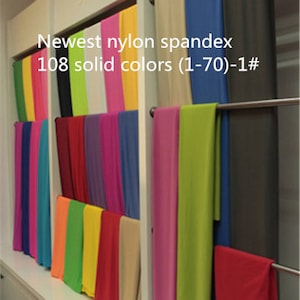 Newest 108 Colors for your 19 SS (1-70 Colors) -1# 80Nylon / 20Spandex  Matt- idea for Swimwear, Bikini, Sportswear, Price Sold by Yard