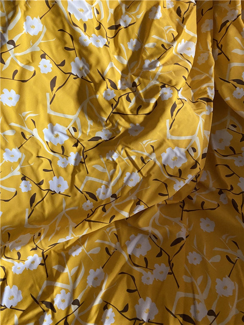 Soft hand 4 stretch way tropical flower Nylon Spandex matt lycra print Customize Your Printing NO Minimal Order Quantites